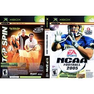 NCAA Football 2005 / Top Spin Combo (Microsoft Xbox, 2004) CIB. Tested. Resealed